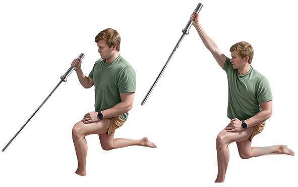 Landmine press strength exercise