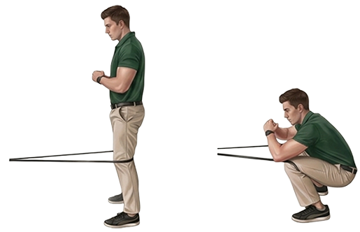 Spanish squat exercise